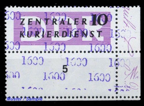 1957, DDR Verwaltungspost B Zentraler Kurierdienst, 14 LF Ecke, **