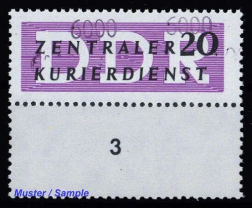 1957, DDR Verwaltungspost B Zentraler Kurierdienst, 15 LF, **