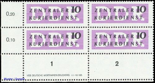 1957, DDR Verwaltungspost B Zentraler Kurierdienst, I DV LF, **