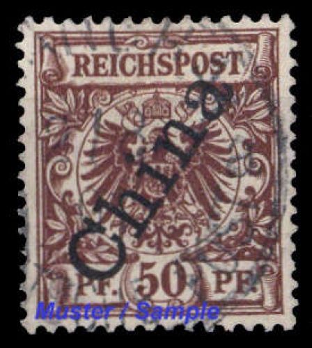 1898, Deutsche Auslandspost China, 6 II, gest.