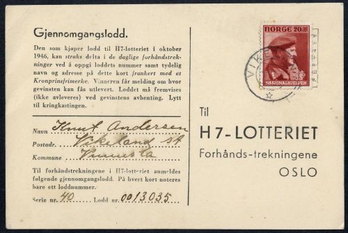 1946, Norwegen, 312, Brief