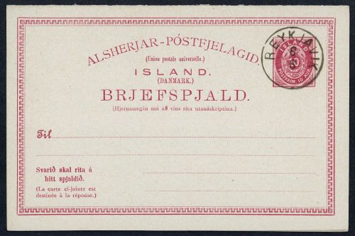 1889, Island, P 11, Brief