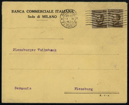 1922, Italien, 91 (2), Brief