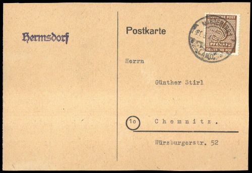 SBZ Westsachsen, 126 X, Brief