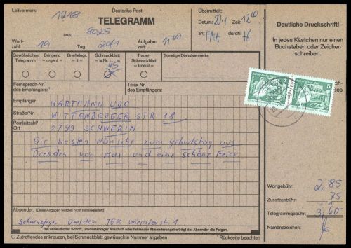 1987, DDR, 2483 (2) u.a, Brief