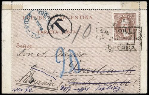 1888, Argentinien, K 2, Brief