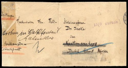 1907, Deutsche Kolonien Südwestafrika, Brief