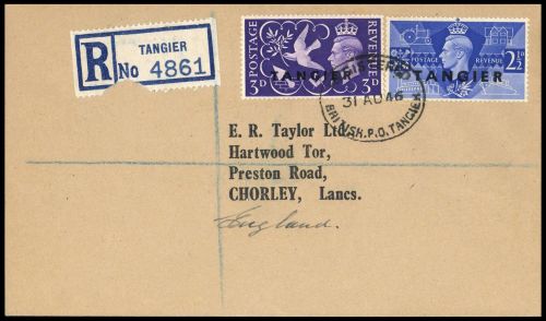 1946, Tanger Britische Post, 23-24, Brief
