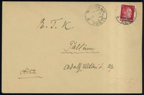 1941, Deutsche Besetzung II. WK Ostland, 8, Brief