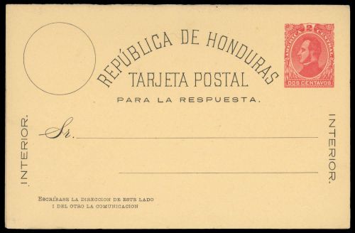 1882, Honduras, P 3 II, Brief