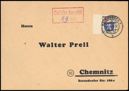 1946, Französische Zone Allgemeine Ausgabe, 7, Brief