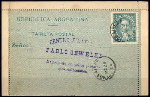 1888, Argentinien, K 4, Brief