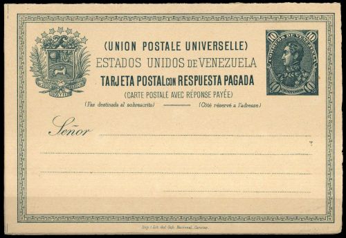 1887, Venezuela, P 2, Brief