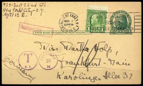 1923, USA, 260 u.a., Brief
