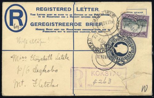 1926, Südafrika, 6 A u.a., Brief