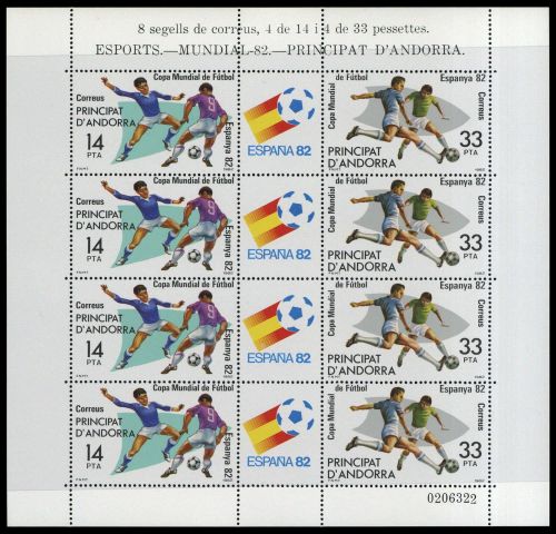 1982, Andorra Spanische Post, 155-56 KB, **