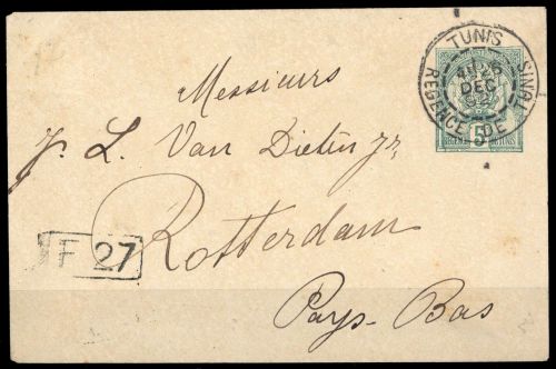 1888, Tunesien, U 3, Brief