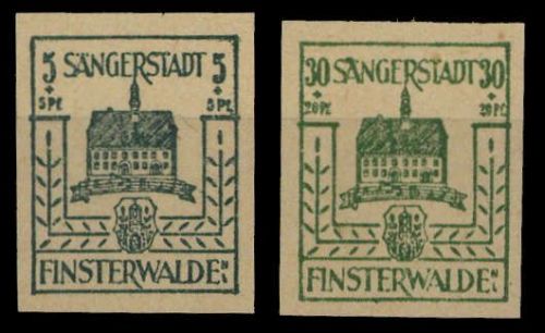 1946, Deutsche Lokalausgabe Finsterwalde, 3+9 b, **