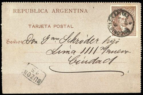 1888, Argentinien, K 6, Brief