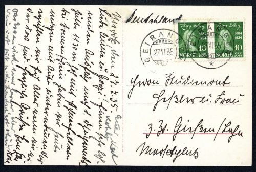 1935, Norwegen, 168 (2), Brief