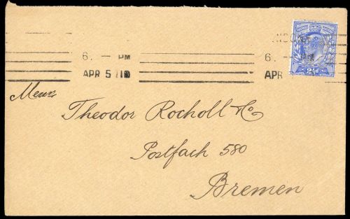 1911, Grossbritannien, 107, Brief