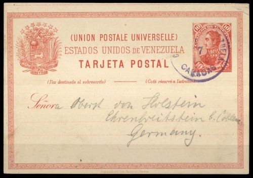 1893, Venezuela, P 8 b, Brief