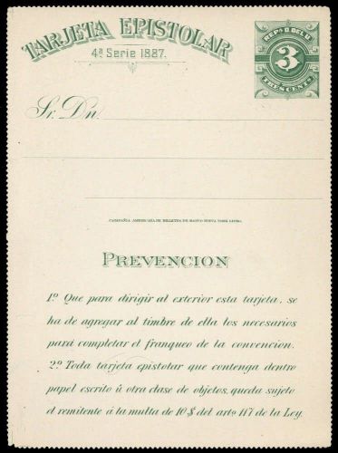 1887, Uruguay, K 4, Brief