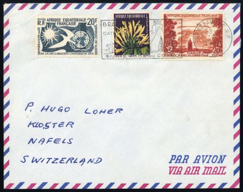 1956, Französisch Äquatorial Afrika, 301 u.a., Brief