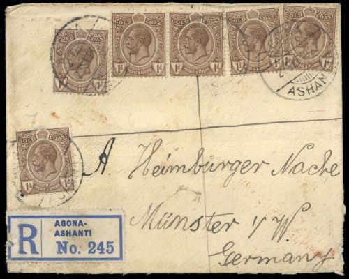 1922, Goldküste, 76 (6), Brief