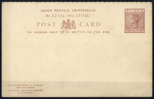 1883, St. Lucia, P 5, Brief