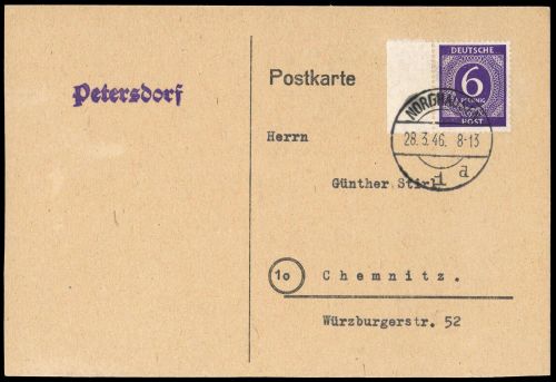 SBZ Thüringen, Brief