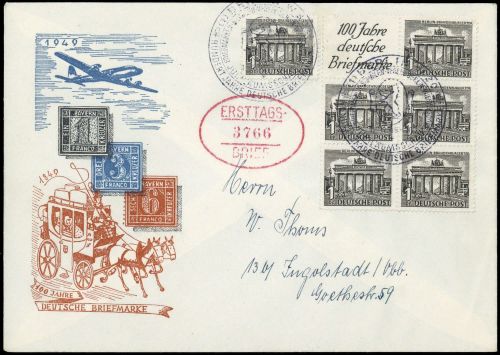 1949, Berlin, HBl. 4, FDC