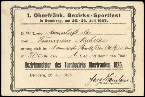 1925, Sport u. Spiel,Turnen,Turnfeste
