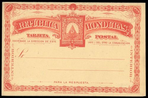 1890, Honduras, P 7 a, Brief