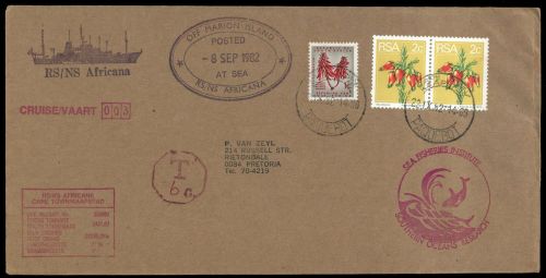 1982, Expeditionen, Antarktis, 448 (2) u.a., Brief