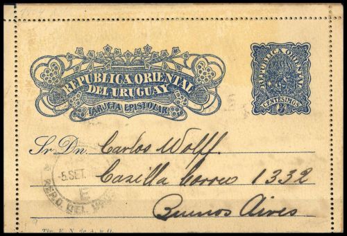 1904, Uruguay, K 9, Brief