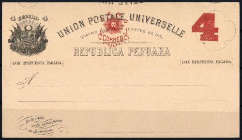 1885, Peru, P 23 b III, Brief