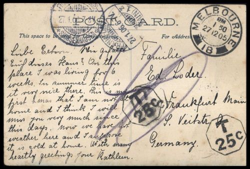1905, Australien, Brief