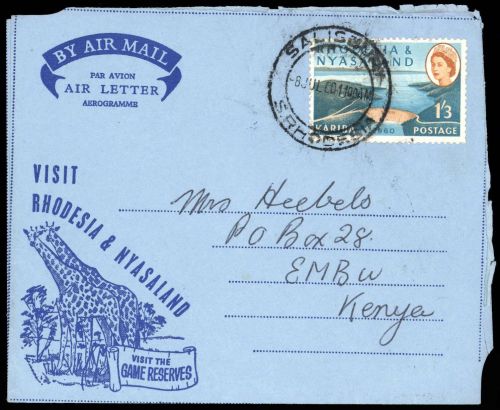 1960, Rhodesien und Nyassaland, 37, Brief