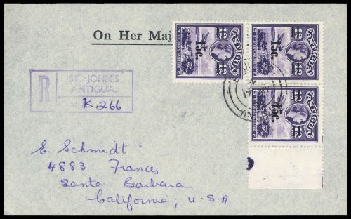 1965, Antigua und Antigua Barbuda, 141 (3), Brief