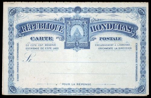 1890, Honduras, P 8 b, Brief