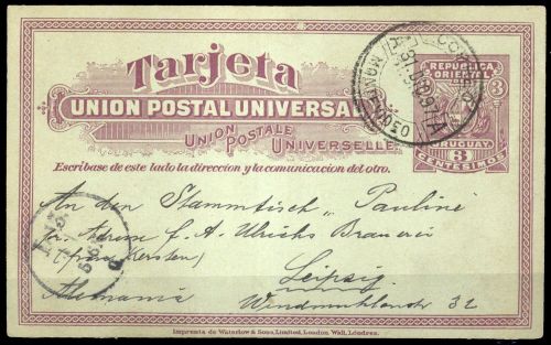1897, Uruguay, P 20, Brief