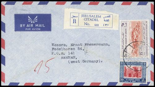 1954, Jordanien, 298, 365, Brief