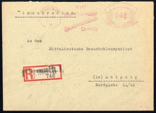 SBZ Ostsachsen, Brief