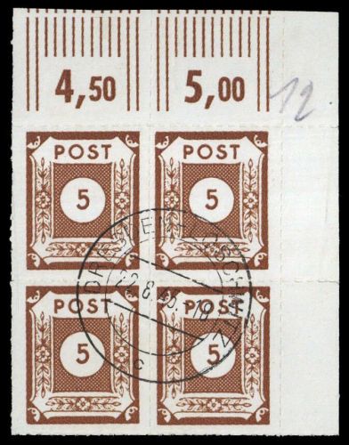 1945, SBZ Ostsachsen, 42 G (4) Ecke, gest.