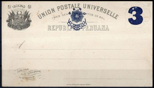 1885, Peru, P 22 II, Brief