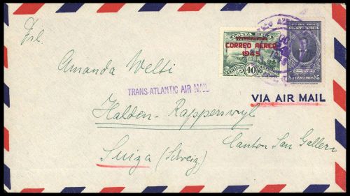 1945, Costa Rica, 330, 374, Brief