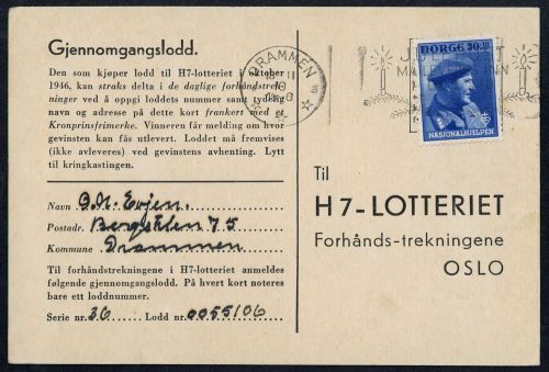 1946, Norwegen, 313, Brief