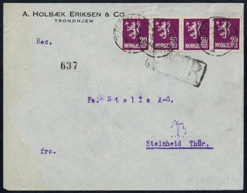 1924, Norwegen, 106 (4), Brief