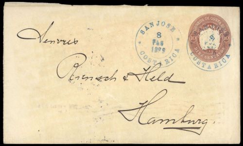1890, Costa Rica, U 4, Brief